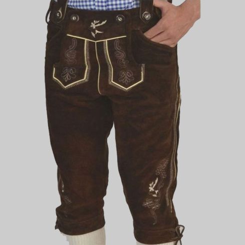 Brown Bundhosen With Suspenders