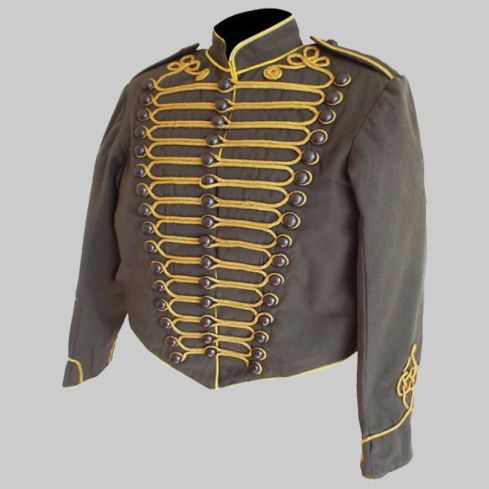 Civil War Gray Steampunk Cotton Military Parade Jacket