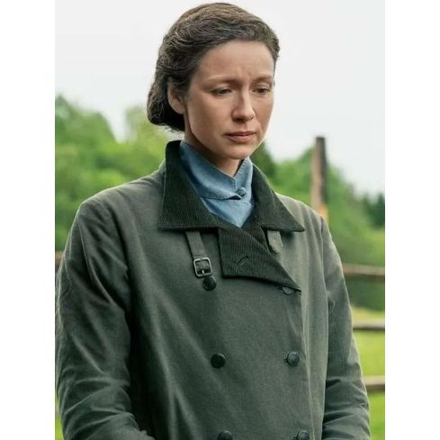 Claire Randall Outlander S07 Green Trench Coat