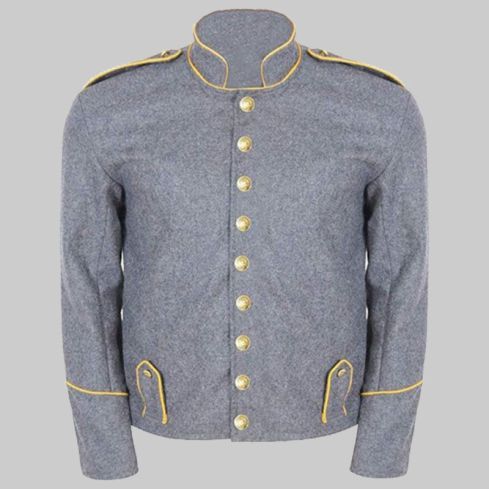 Cw Cs Richmond Depot Cavalry 1 And Northern Virginia Shell Coat With Yellow Piping Braid