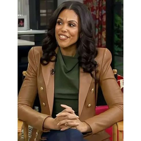 Dani Dupree Beyond the Gates 2025 Brown Leather Blazer