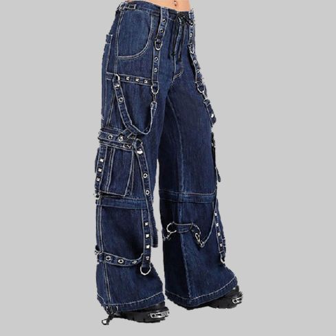 Denim Strap Ladies Fashion Pant