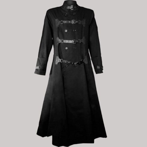 Endless dark black gothic coat for men
