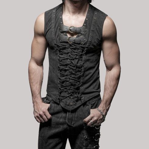 Gothic Dieselpunk Mens Tank Top