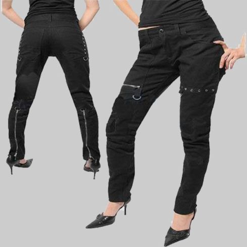 Gothic Black Ladies Trouser