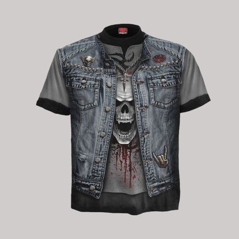 Gothic Devil Fashion Metal Head T Shirt for Men