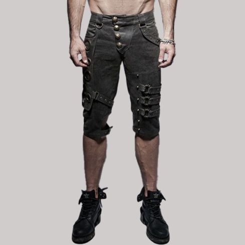 Gothic Dieselpunk Shorts for Men