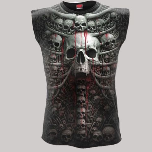 Gothic Fashion Necromancer Sleeveless T Shirt for Men