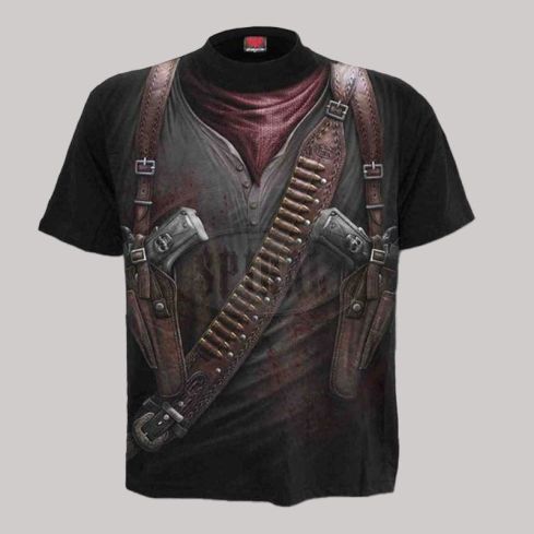 Gothic Fashion Outlaw T Shirt for Men