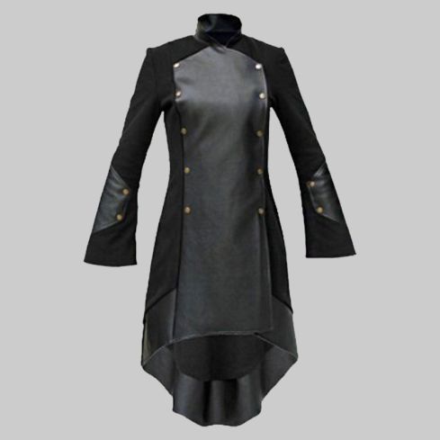 Gothic Fleece Coat Military Style