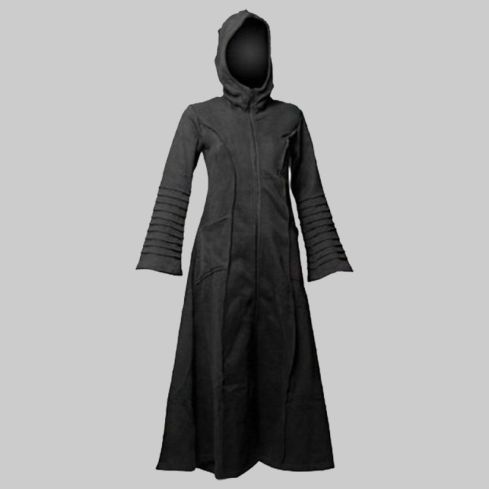 Gothic Ladies Fleece Hooded Coat