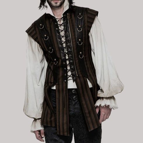 Gothic Pirate Vest for Men