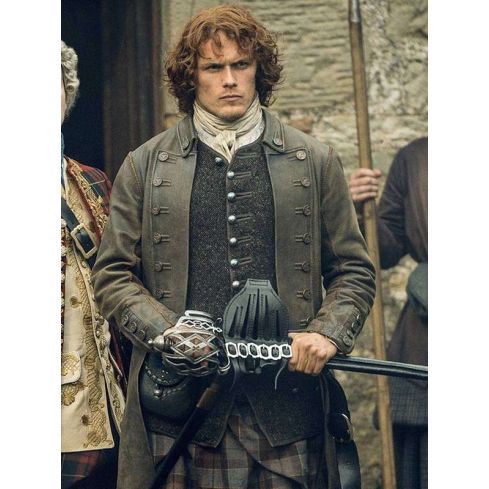 Jamie Fraser Outlander Leather Coat 
