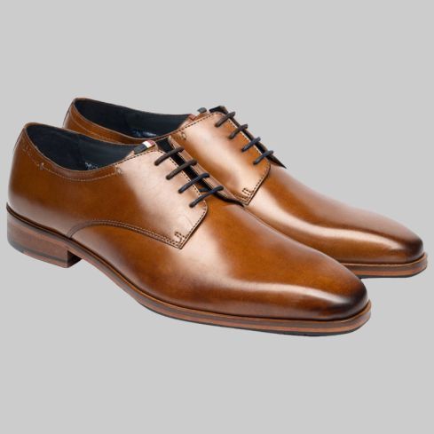 Kenton Tan Derby Leather Shoes