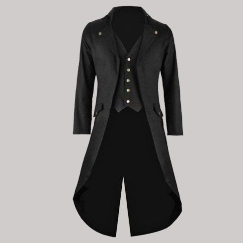 Men Black Victorian Steampunk Tailco