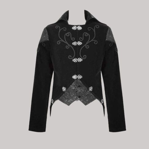 Men gothicchinesebutton velet jackets