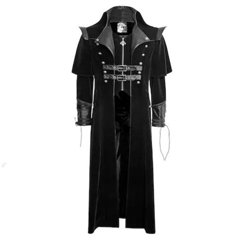 Men’s Handcrafted Gothic Steampunk Royal Long Coat