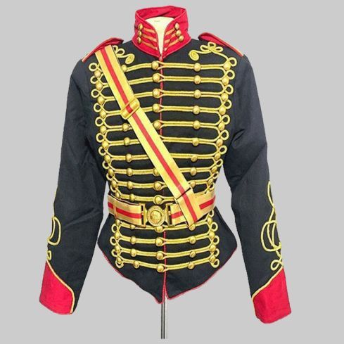 Mens Black Jacket Ceremonial Hussar