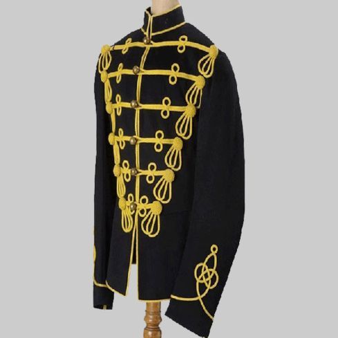 Men's Fashion Tunicceremonial Dress Uniform Military Hussar Jacket