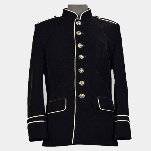 Mens Gothic Steampunk Military Style Jacket