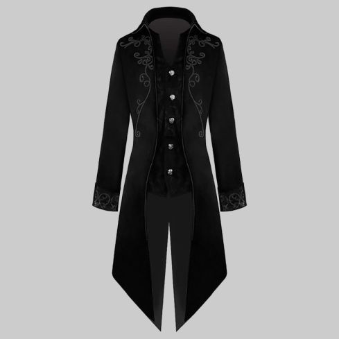 Gothic Steampunk Victorian Retro Medium Length Coat Punk Jacket