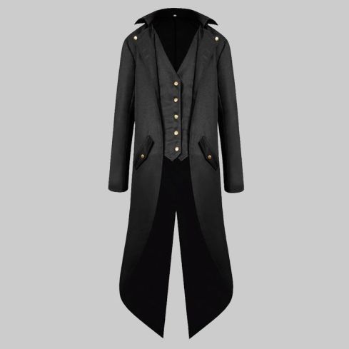 Gothic Steampunk Vintage Medieval Tailcoat Jacket