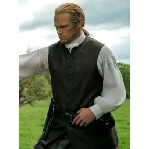 Jamie Fraser Outlander Season 7 Brown Vest Inspired by Sam Heughan