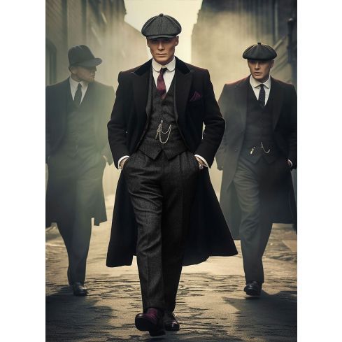 Peaky Blinders Suit - Thomas Shelby - Charcoal Tweed Out Fit