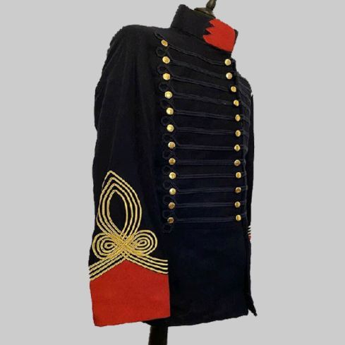Steampunk Napoleonic British Army Hussar Tunic Pelisse Jacket