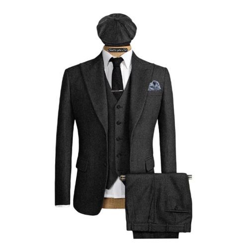 Mens 3 Piece Suit - Tweed Herringbone - Stunning Peaky Blinders - Tom Shelby - High Quality