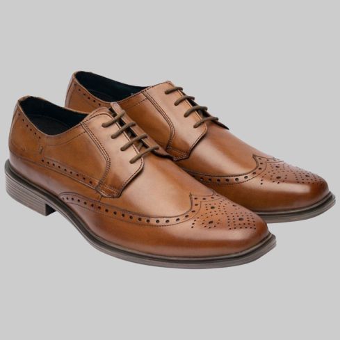 Tan Leather Derby Style
