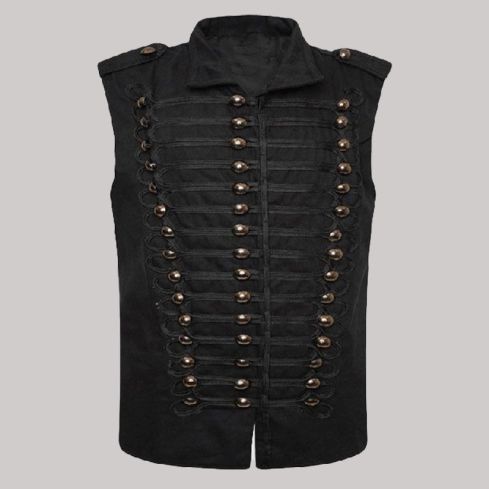 Uniform military parade sleeveless jacket vest for men