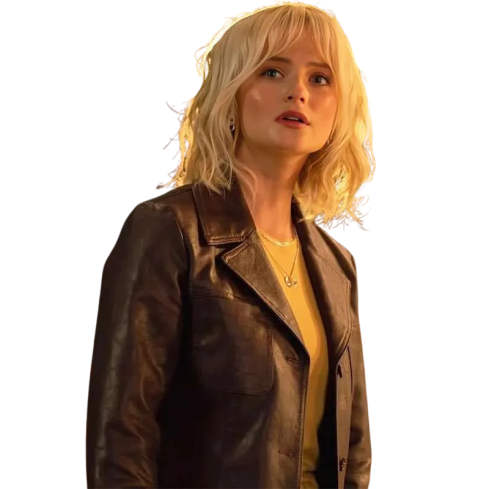 Doctor Who S02 Millie Gibson Brown Leather Blazer