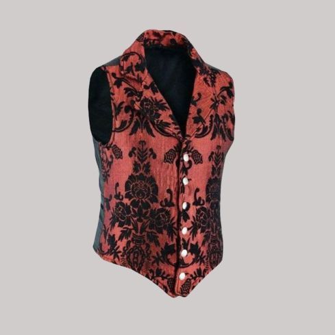Victorian gentleman aristocrat red vest for men