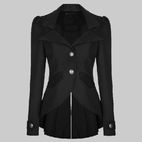 Womens Black Gothic Steampunk Jacket