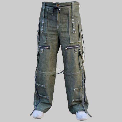 X Strap Denim Trouser